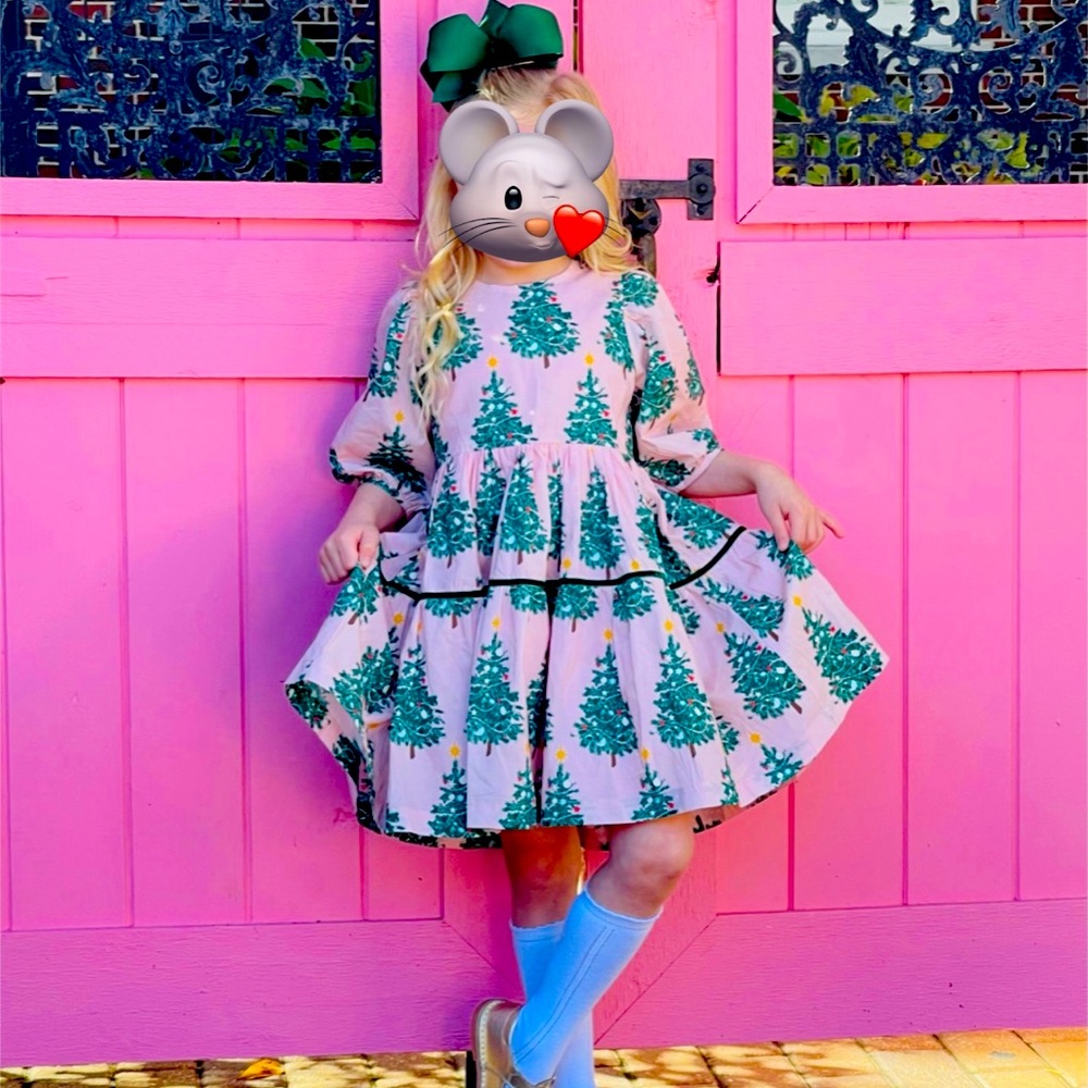 Pink Chicken Christmas dress
